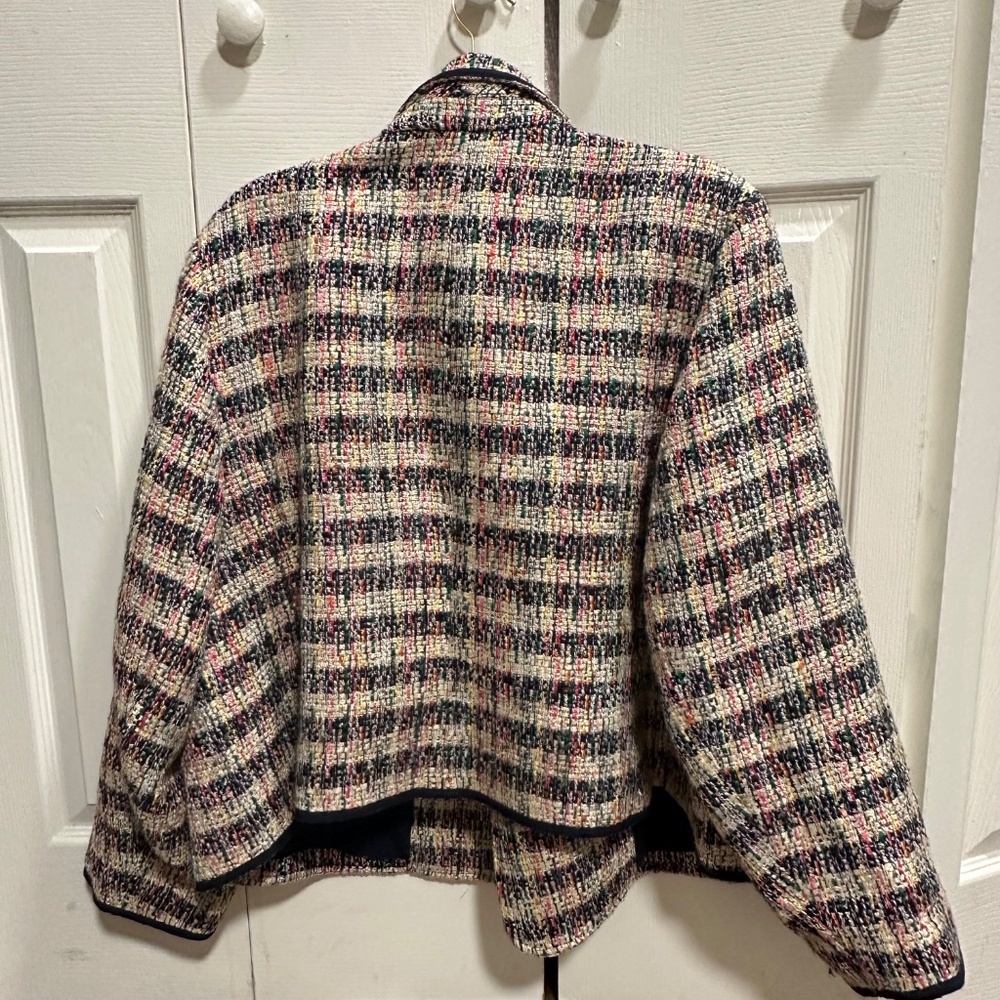 Talbots Cafe Multi-Colored Tweed Jacket | Size: 20 petite - Picture 3 of 4